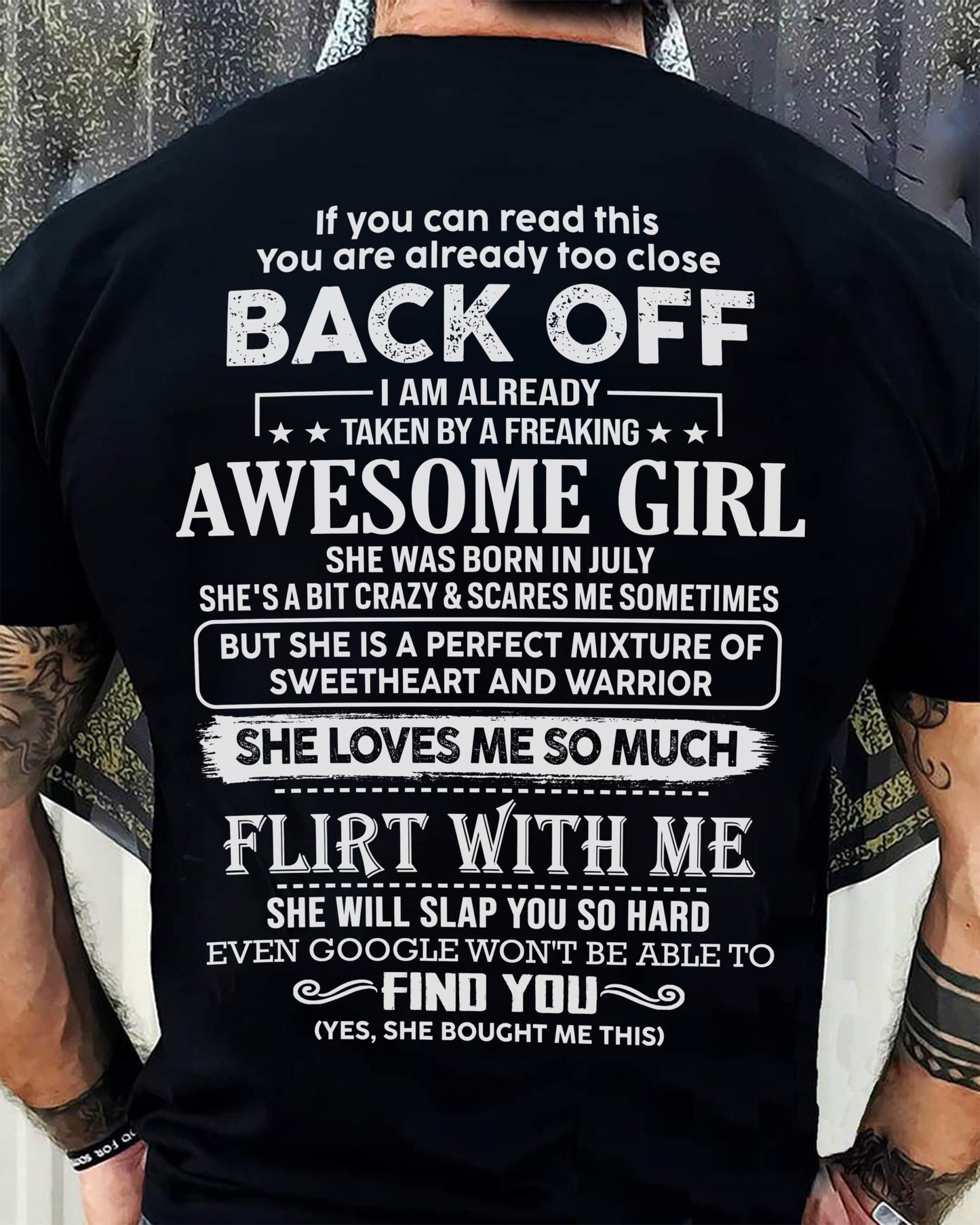 July – Awesome Girlfriend Born In July – Special gift for your Boyfriend – From Wife NINA07 (SKU06-25-07)