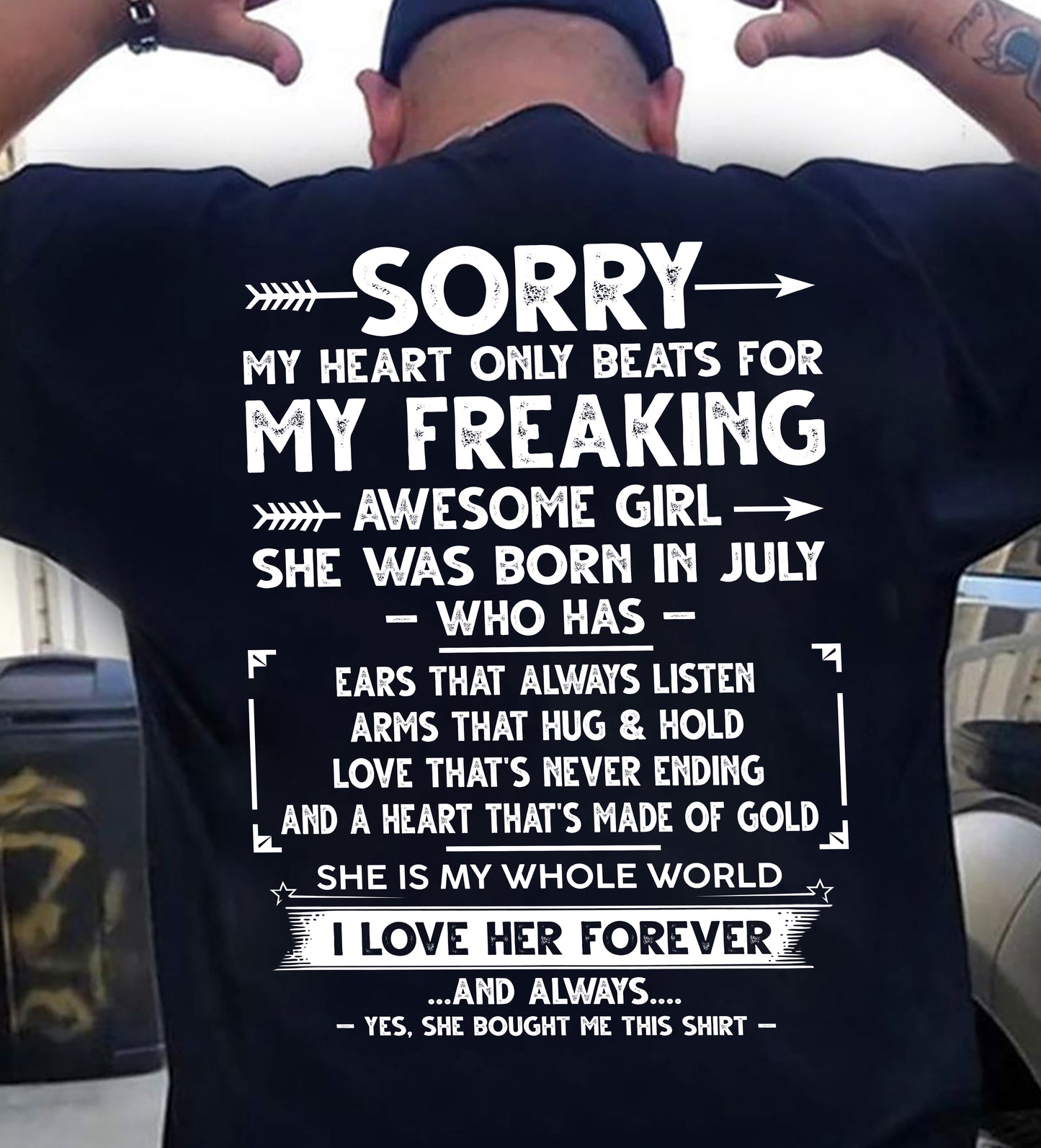 JULY - SORRY MY HEART ONLY BEATS FOR MY FREAKING AWESOME GIRL - FROM WIFE - NINA07 (SKU2603-15-07)