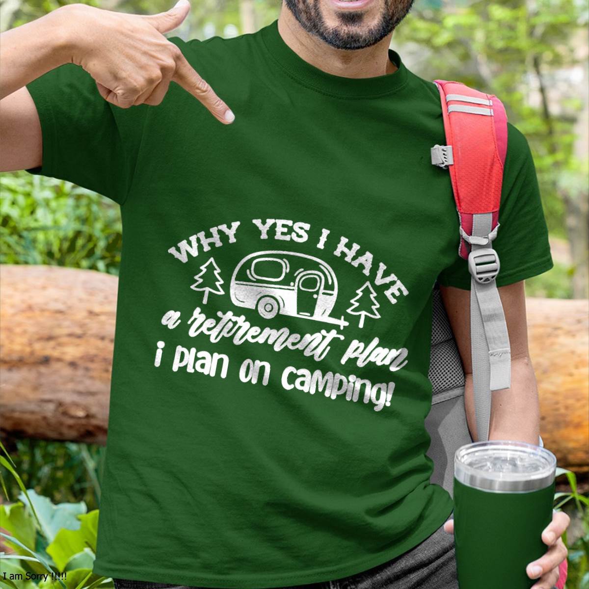 I Plan On Camping Retirement Plan Saying Caravan Camper Gift T-Shirt