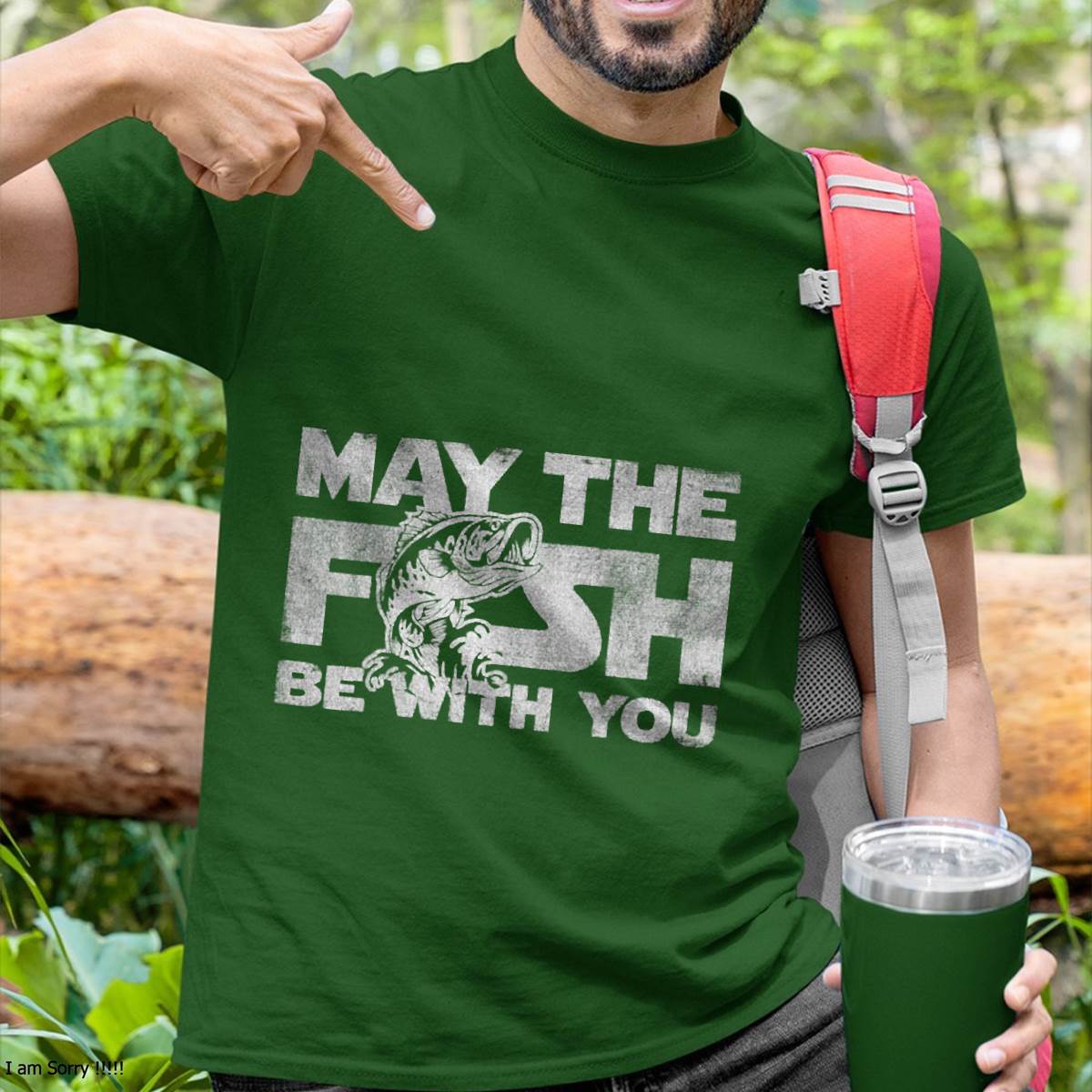 May The Fish with You his Funny Fishing sci-fi Gift T-Shirt