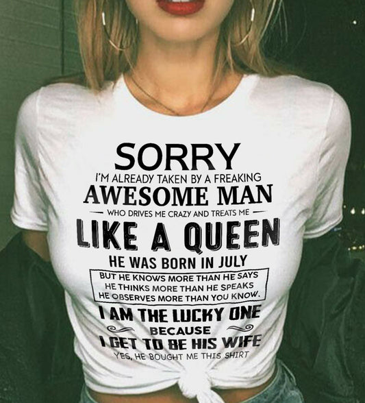 JULY – AN AWESOME MAN WHO DRIVES ME CRAZY AND TREATS ME LIKE A QUEEN – FROM HUSBAND – NINA07 (SKU26T-01286-07)