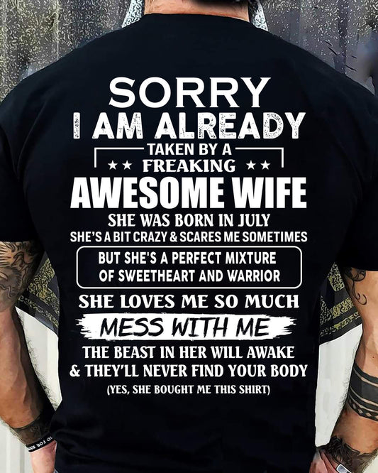 Wife July - Perfect gift for husband From Wife - NINA07 (SKU68-86-07)