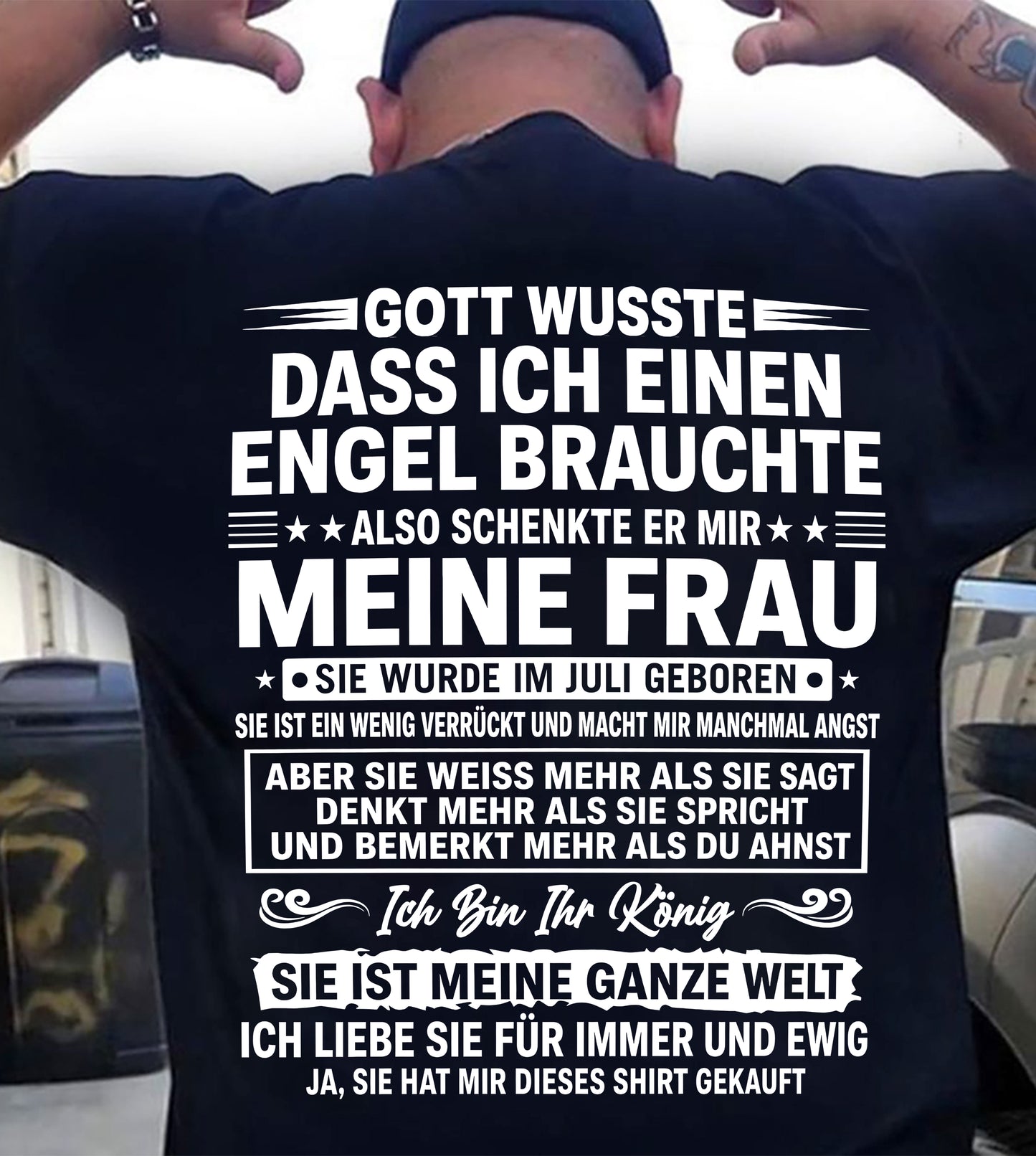 JULI - Ich Bin Ihr König SIE IST MEINE GANZE WELT - Das perfekte Geschenk für deinen Freund - GER/NINA07 (SKU2605-397-07)