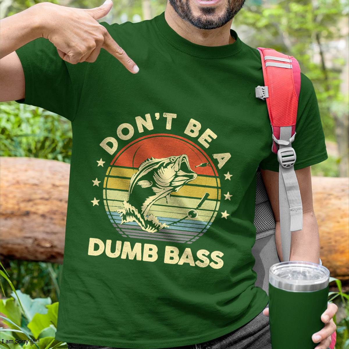 Fishing Dont Be Dumb Bass Fish Dad Funny Graphic T-Shirt