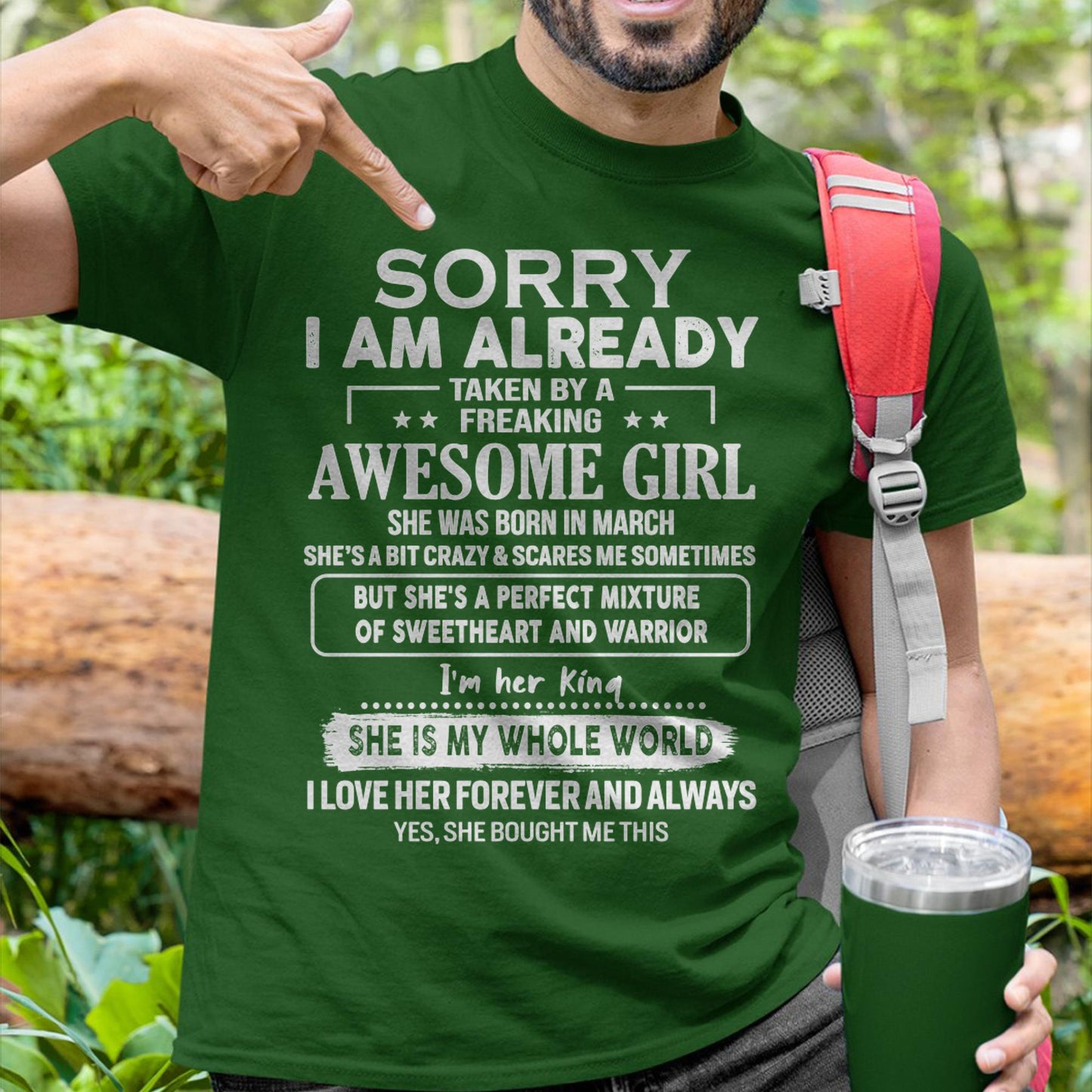 March - Awesome Girl - Perfect Gift For Boyfriend, Husband From Wife - NINA03 (SKU04-86MT-03)