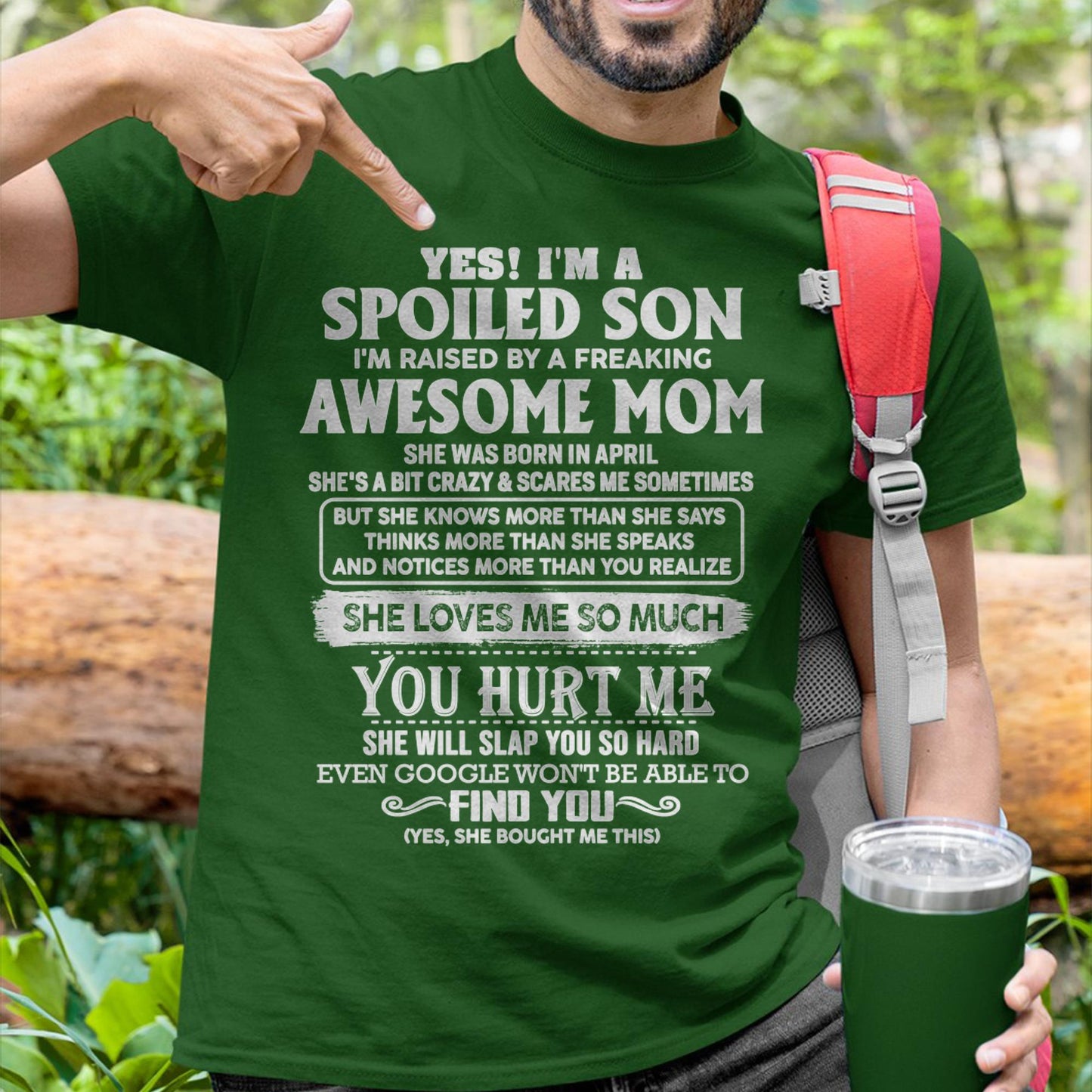April - Awesome Mom - Perfect Gift For Spoiled Son From Mom - NINA04 (SKU05-47-04)