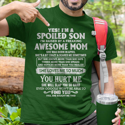 April - Awesome Mom - Perfect Gift For Spoiled Son From Mom - NINA04 (SKU05-47-04)