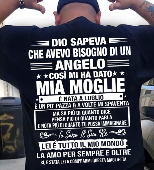 LUGLIO - LEI È TUTTO IL MIO MONDO - regalo perfetto per tuo marito - ITA/NINA07 (SKU2606-248-07)