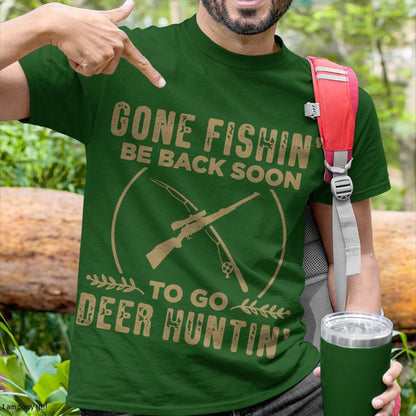 Funny Hunting Fishing Graphic for Hunters - T-Shirt