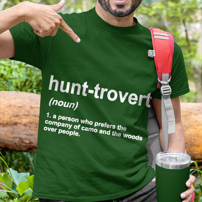 Funny Hunting Shirts for Hunters Men, Hunt-trovert Hunting T-Shirt