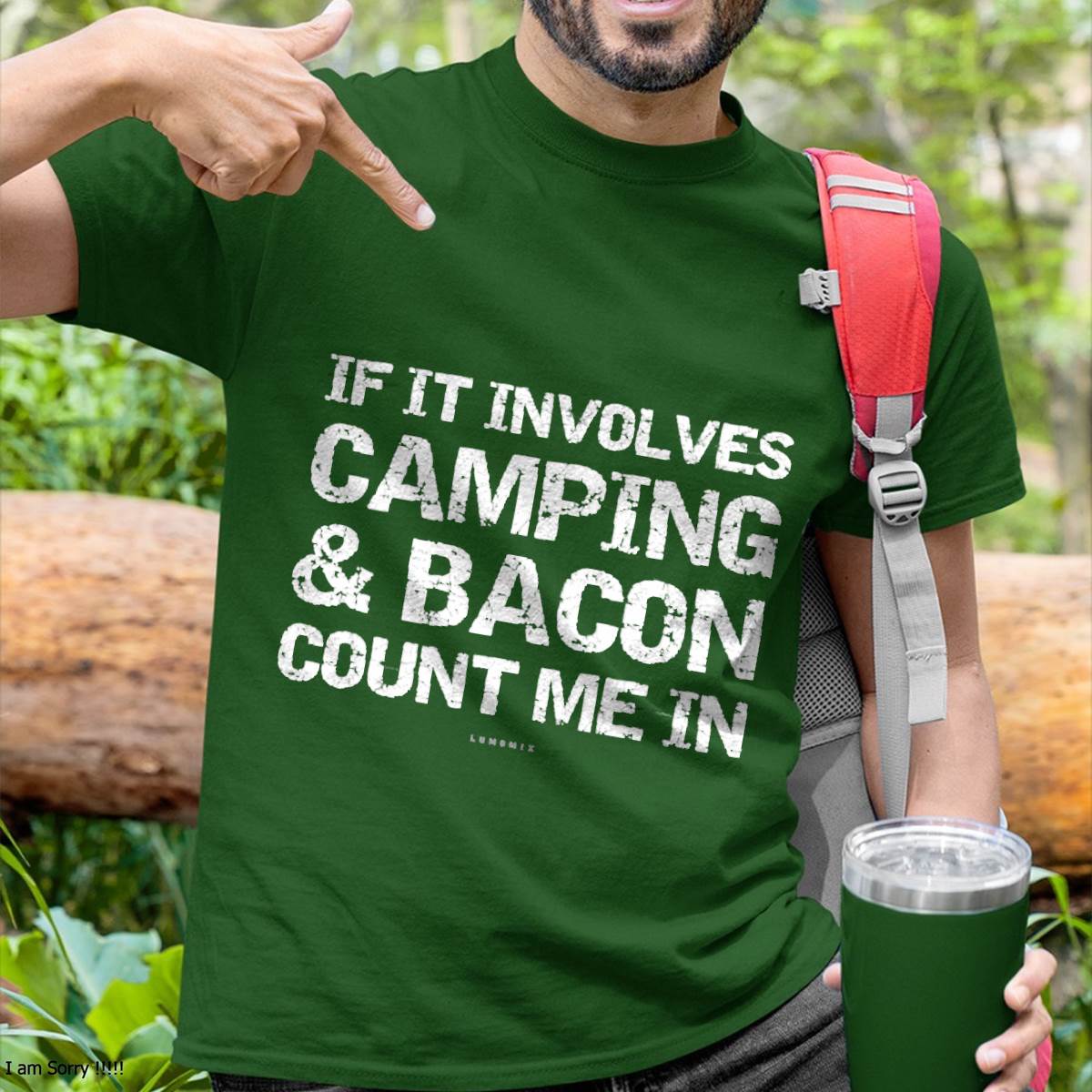 Funny Camping Shirts - If Involves Camping & Bacon Count Me T-Shirt