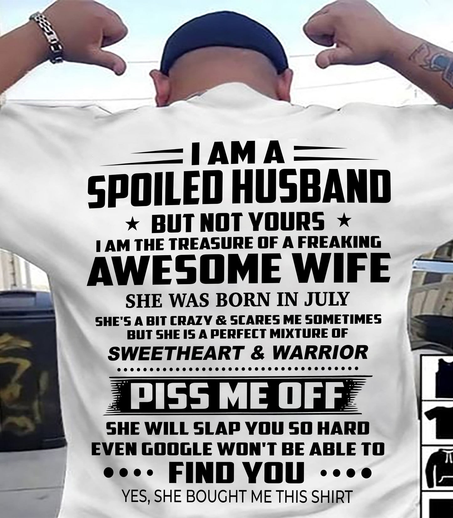 JULY - I AM THE TREASURE OF A FREAKING AWESOME WIFE - FROM WIFE - NINA07 (SKU2604-308-07)