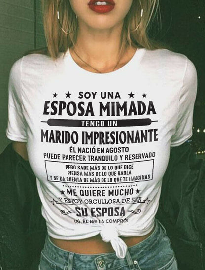 Agosto – Esposo increíble nacido en agosto – Regalo especial para tu esposa – NINA08 (SKU03-11-08)