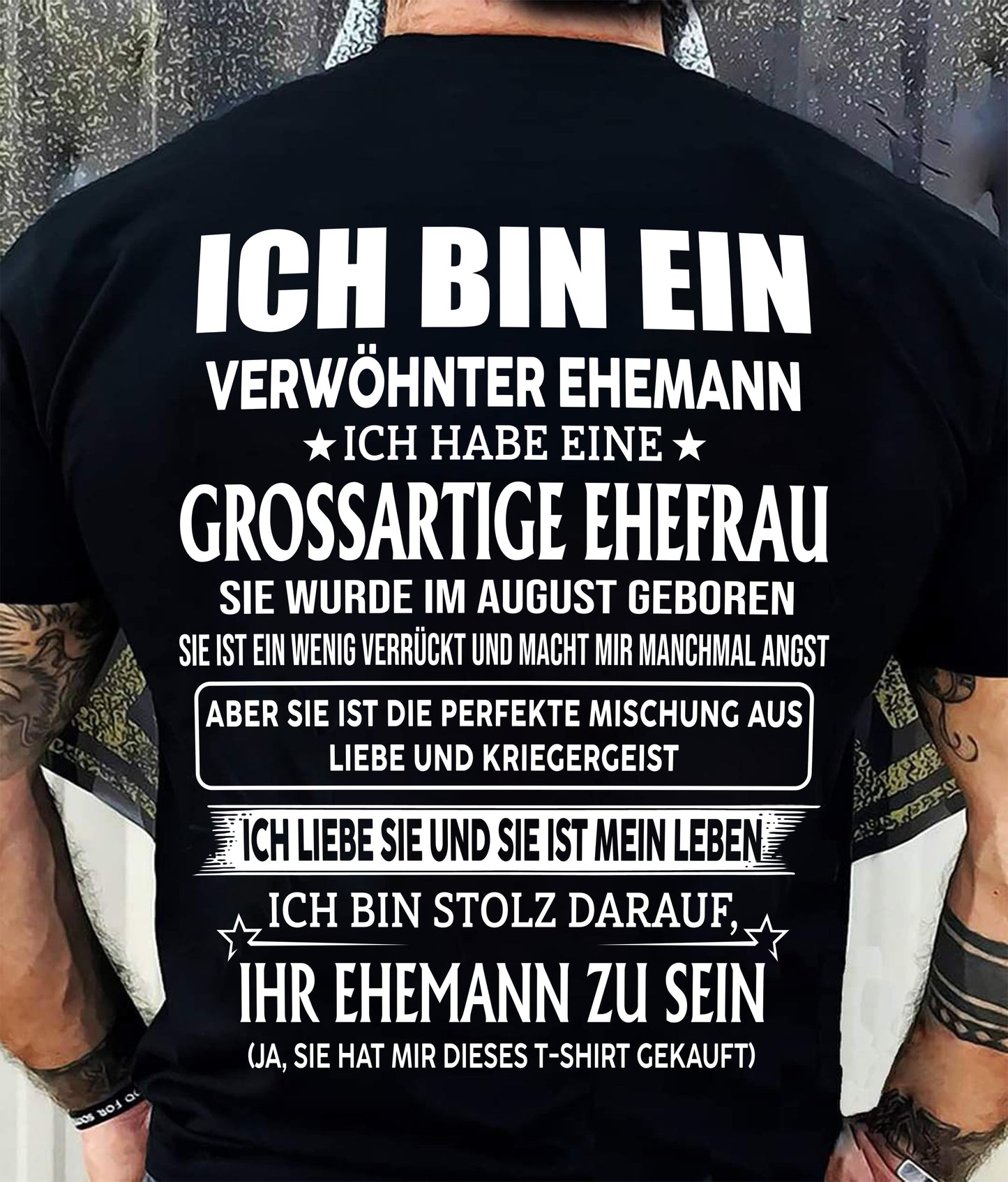 AUGUST – FANTASTISCHE FRAU – PERFEKTES GESCHENK FÜR IHREN EHEMANN – DE - NINA08 (SKU2605-295-08)