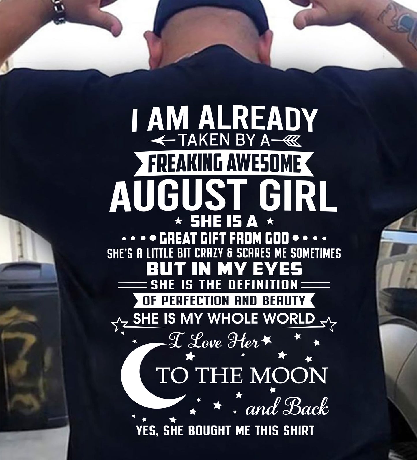 AUGUST - SHE IS MY WHOLE WORLD I LOVE HER TO THE MOON AND BACK - FROM WIFE - NINA08 (SKU2602-71-08)
