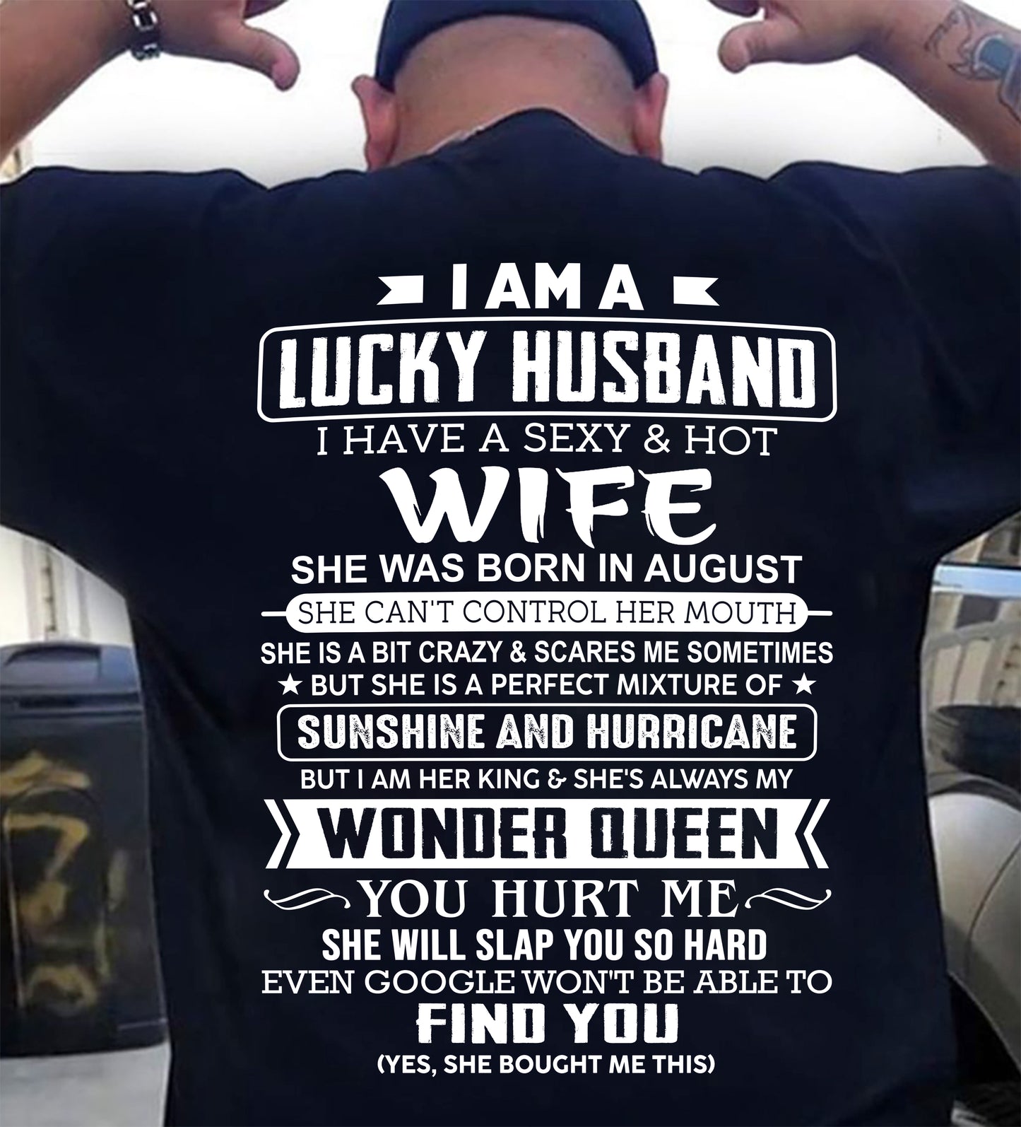 AUGUST - I AM A LUCKY HUSBAND I HAVE A SEXY & HOT WIFE  - FROM WIFE - NINA08 (SKU12-316-08)