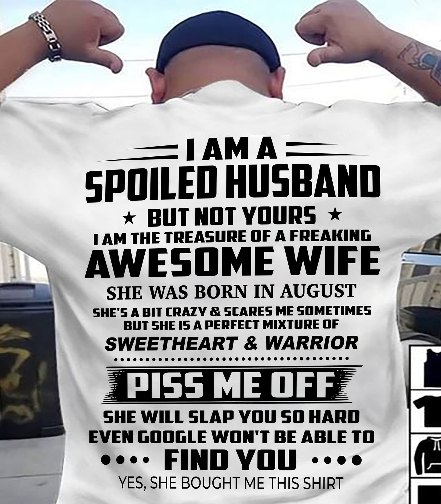 AUGUST - I AM THE TREASURE OF A FREAKING AWESOME WIFE - FROM WIFE - NINA08 (SKU2604-308-08)