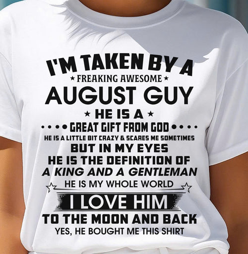 AUGUST - HE IS THE DEFINITION OF A KING AND A GENTLEMAN I LOVE HIM TO THE MOON AND BACK - FROM HUSBAND - NINA08 (SKU2605-95-08)