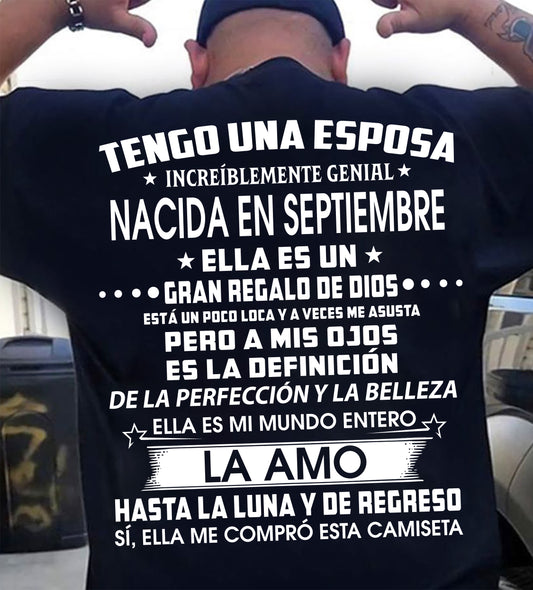 SEPTIEMBRE - TENGO UNA ESPOSA INCREÍBLEMENTE GENIAL - Regalo especial para tu novio o esposo - NINA09 (SKU2605-286-09)