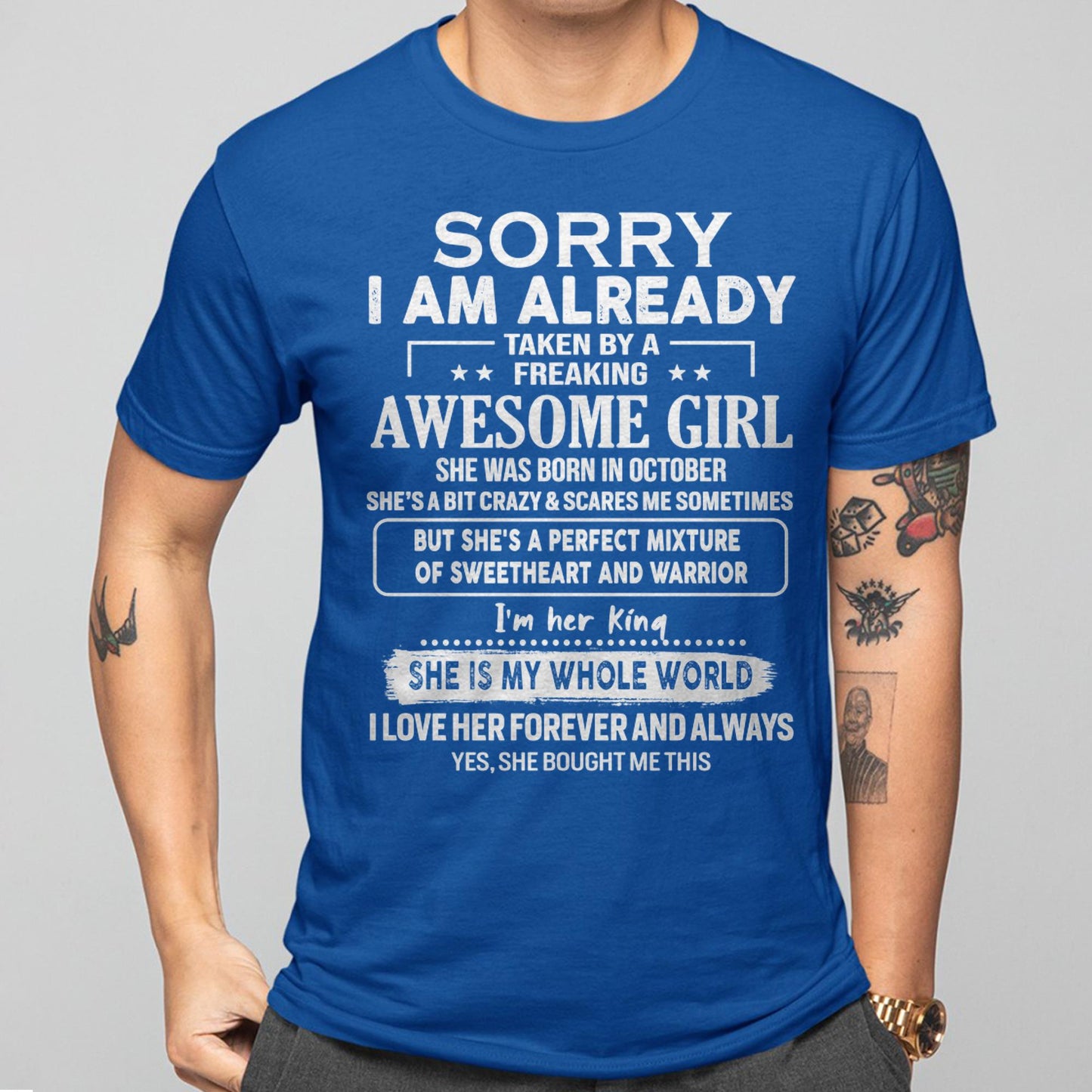 October - Awesome Girl - Perfect Gift For Your Boyfriend, Husband From Wife - NINA10 (SKU04-86MT-10)