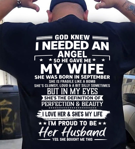 SEPTEMBER – IN MY EYES SHE'S THE DEFINITION OF PERFECTION & BEAUTY I LOVE HER & SHE'S MY LIFE – FROM WIFE – NINA09 (SKU26T-01171-09)