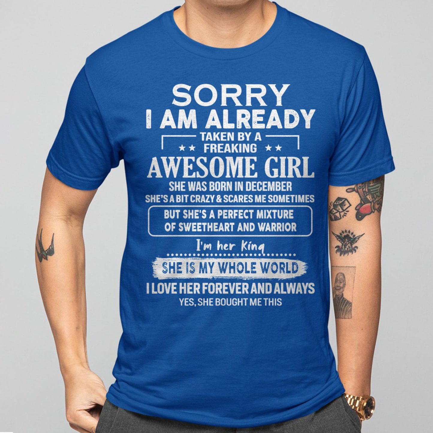 December - Awesome Girl - Perfect Gift For Your Boyfriend, Husband From Wife - NINA12 (SKU04-86MT-12)