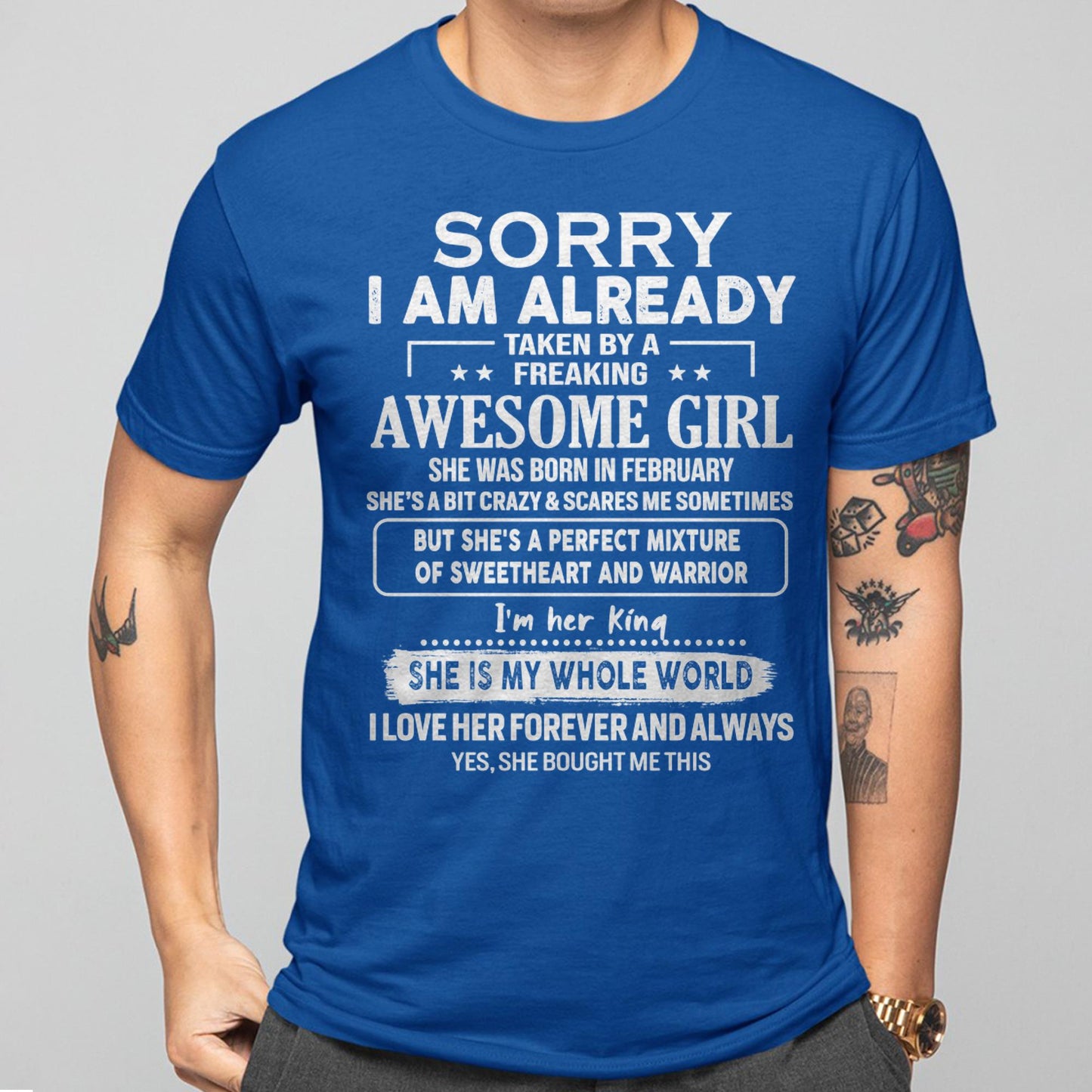 February - Awesome Girl - Perfect Gift For Your Boyfriend, Husband From Wife - NINA02 (SKU04-86-02)