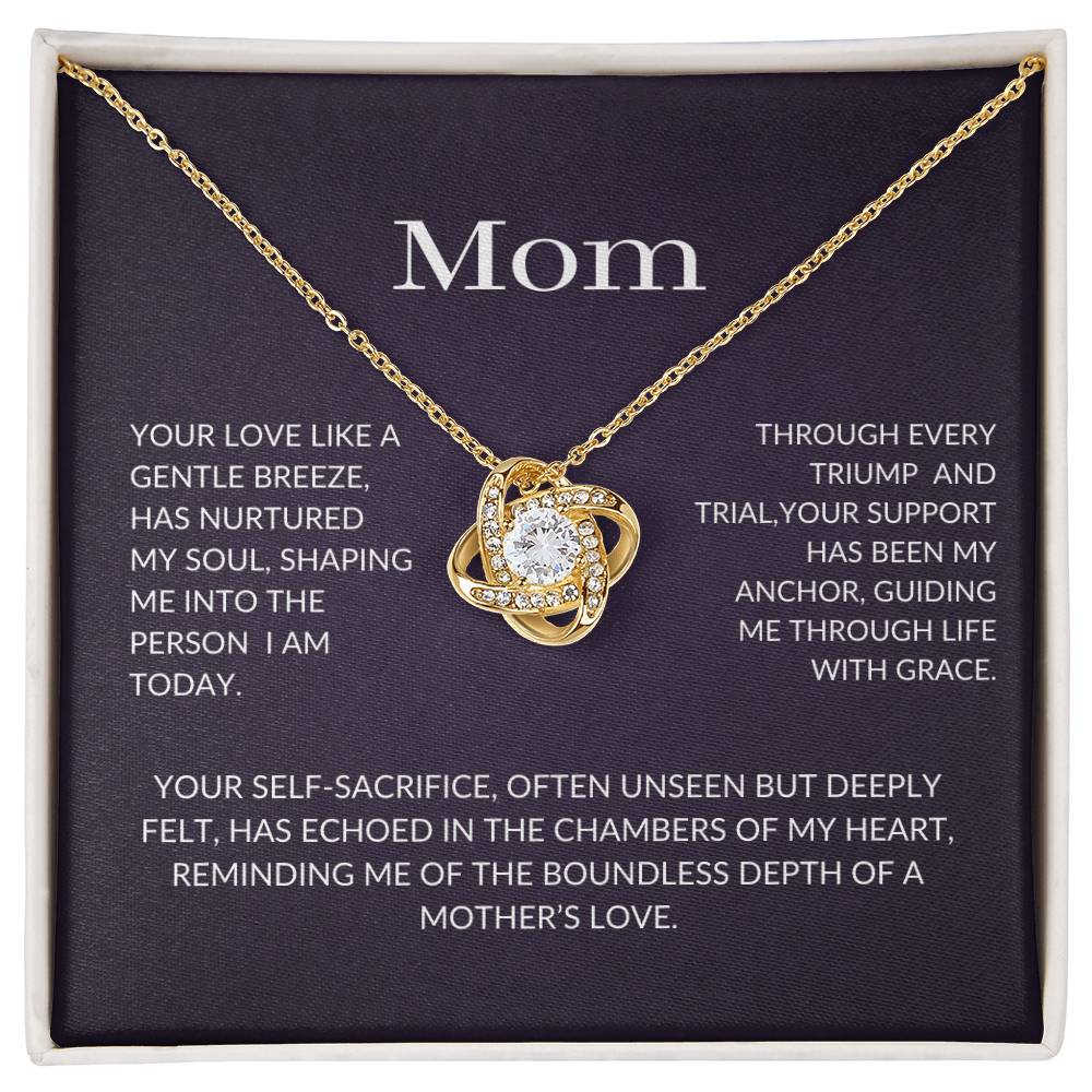 TO MY MOM FROM DAUGHTER - Love Knot Necklace