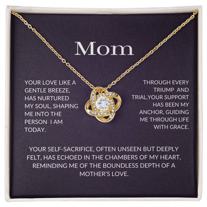 TO MY MOM FROM DAUGHTER - Love Knot Necklace