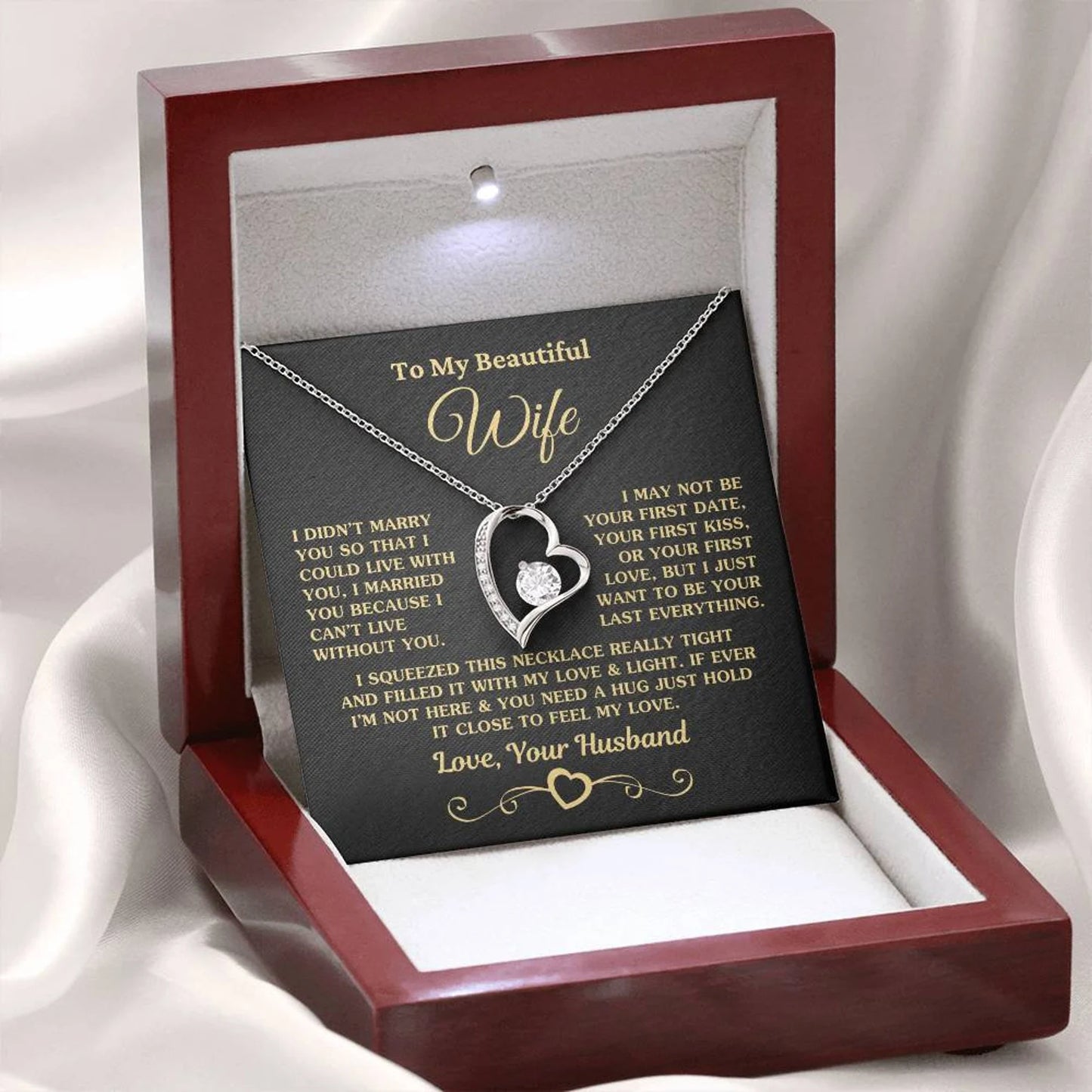 TO MY WIFE - GIFT FROM HUSBAND - Forever Love Necklace