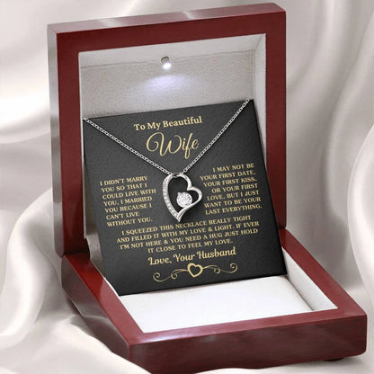TO MY WIFE - GIFT FROM HUSBAND - Forever Love Necklace
