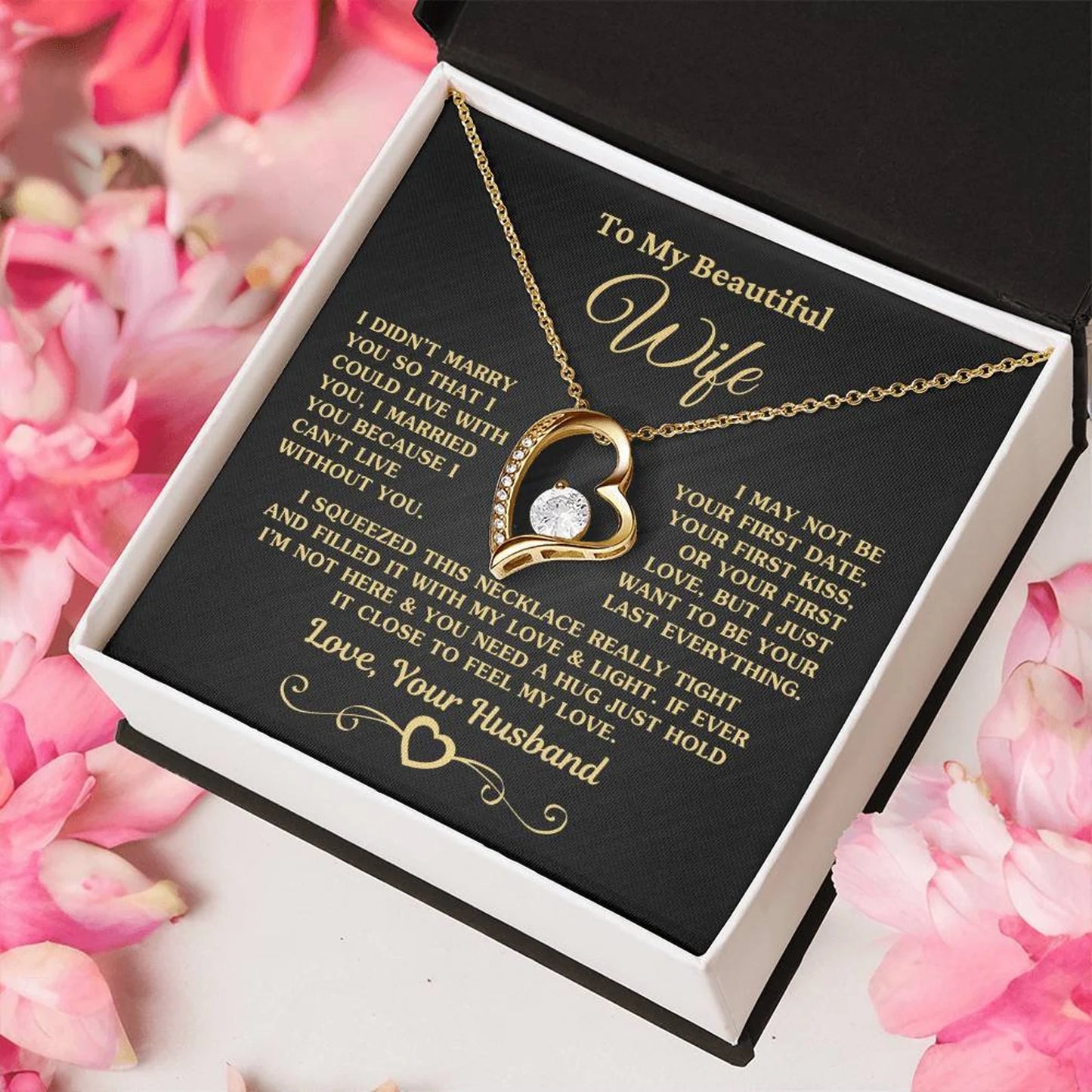 TO MY WIFE - GIFT FROM HUSBAND - Forever Love Necklace