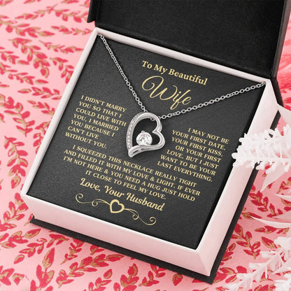 TO MY WIFE - GIFT FROM HUSBAND - Forever Love Necklace