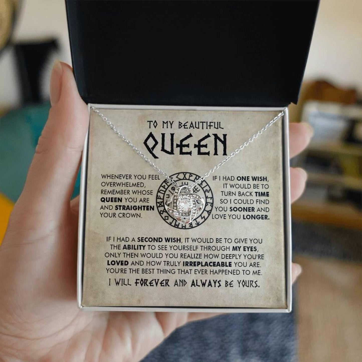 TO MY WIFE FROM HUSBAND - Premium Love Knot Necklace