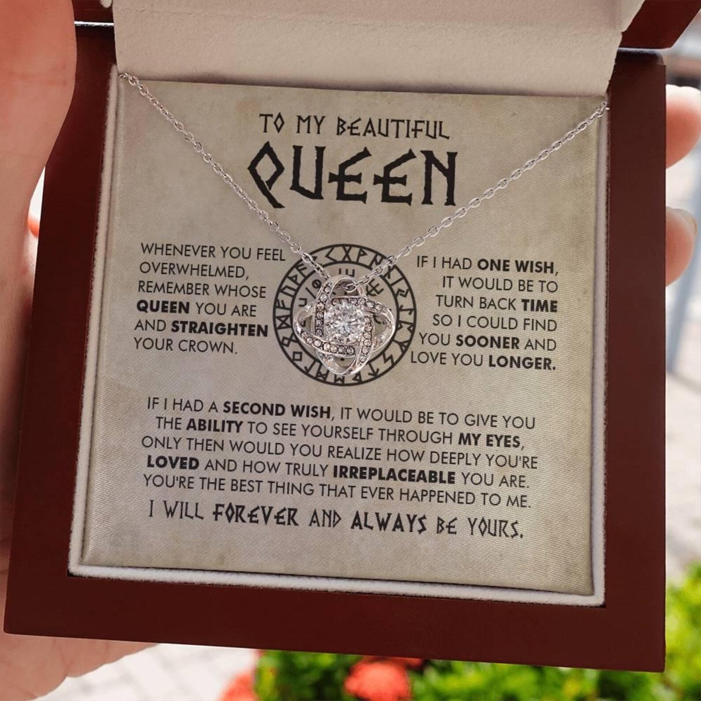 TO MY WIFE FROM HUSBAND - Premium Love Knot Necklace