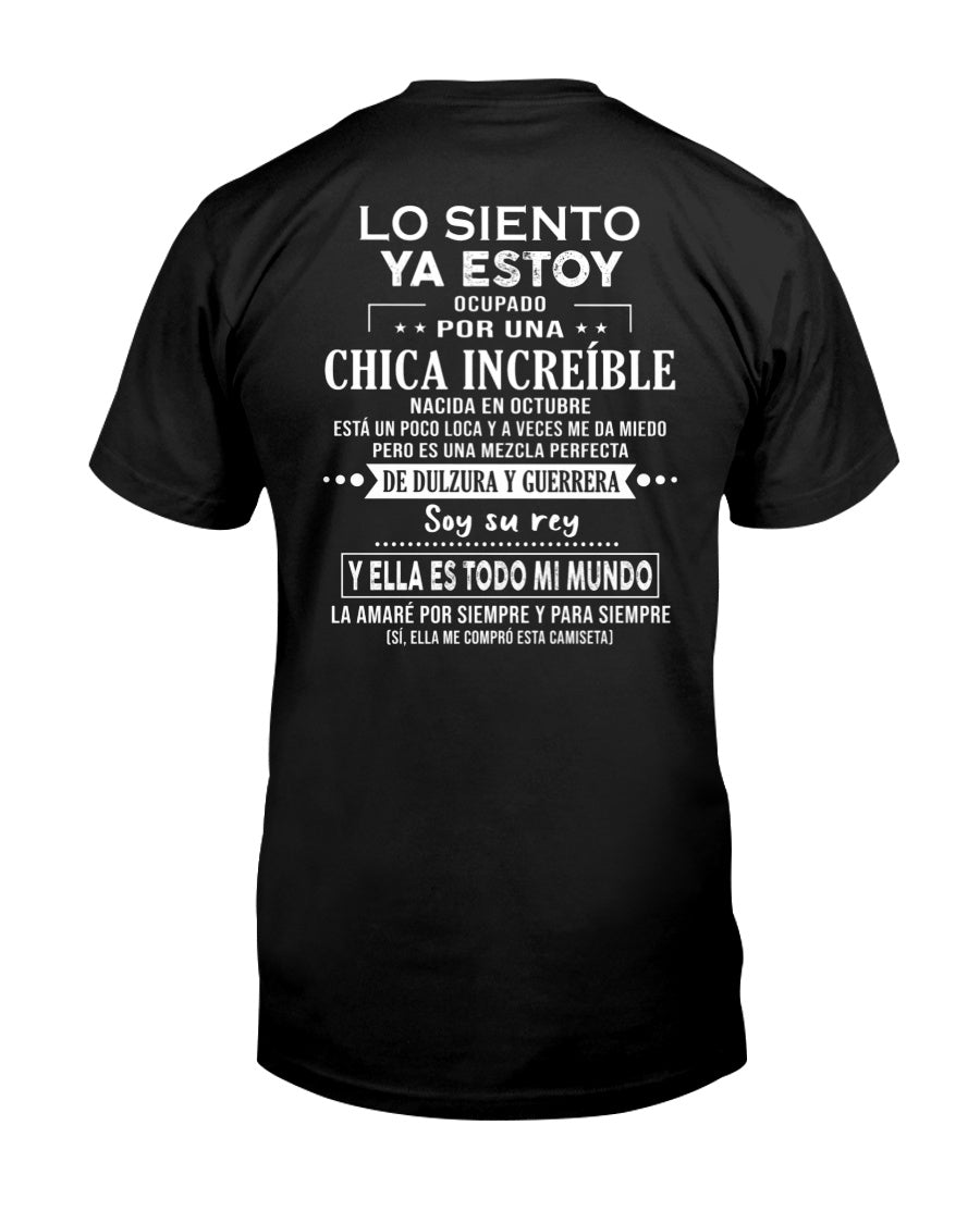 Lo siento chicas, ya estoy pillado - Mi novia está un poco loca y es adorable - Regalo especial para tu novio o esposo - (SKU04-156-10) - NINA10