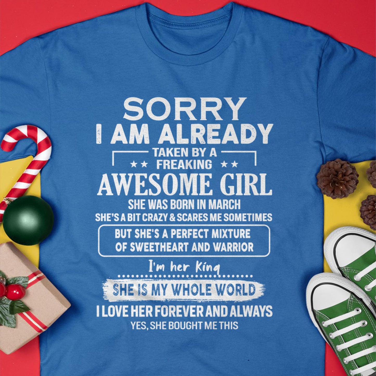 March - Awesome Girl - Perfect Gift For Boyfriend, Husband From Wife - NINA03 (SKU04-86MT-03)