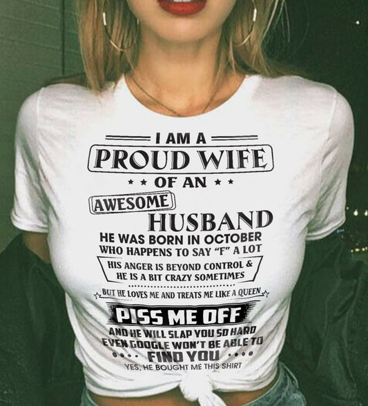 OCTOBER - HE WILL SLAP YOU SO HARD EVEN GOOGLE WON’T BE ABLE TO FIND YOU - FROM HUSBAND - NINA10 (SKU2602-81-10)