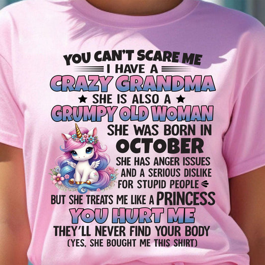 OCTOBER - YOU CAN'T SCARE ME - GIFT FROM GRANDMA - NINA10 (SKU09-106-10)
