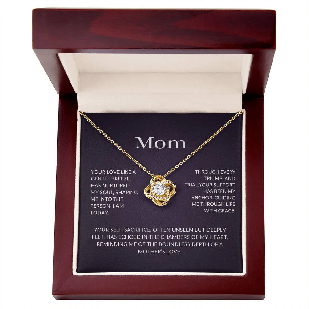 TO MY MOM FROM DAUGHTER - Love Knot Necklace