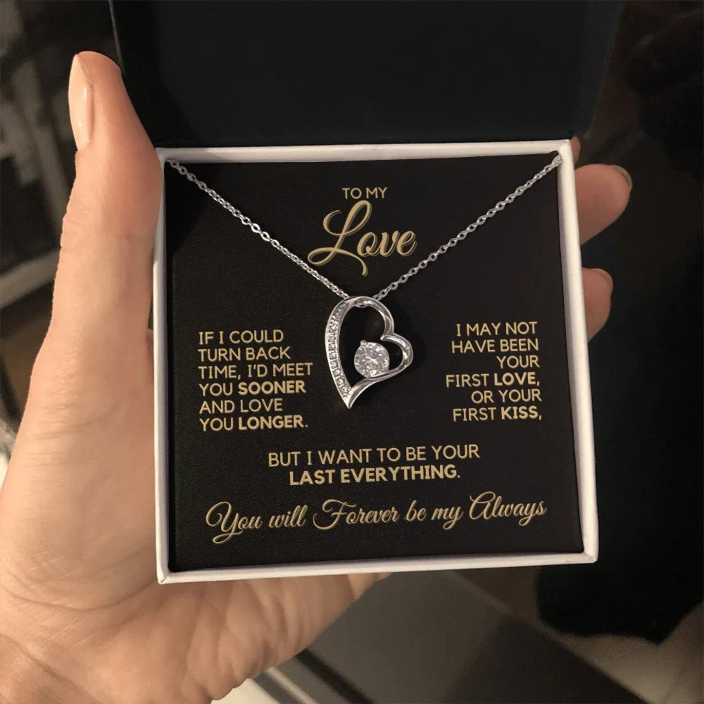 TO MY WIFE - GIFT FROM HUSBAND - Forever Love Necklace