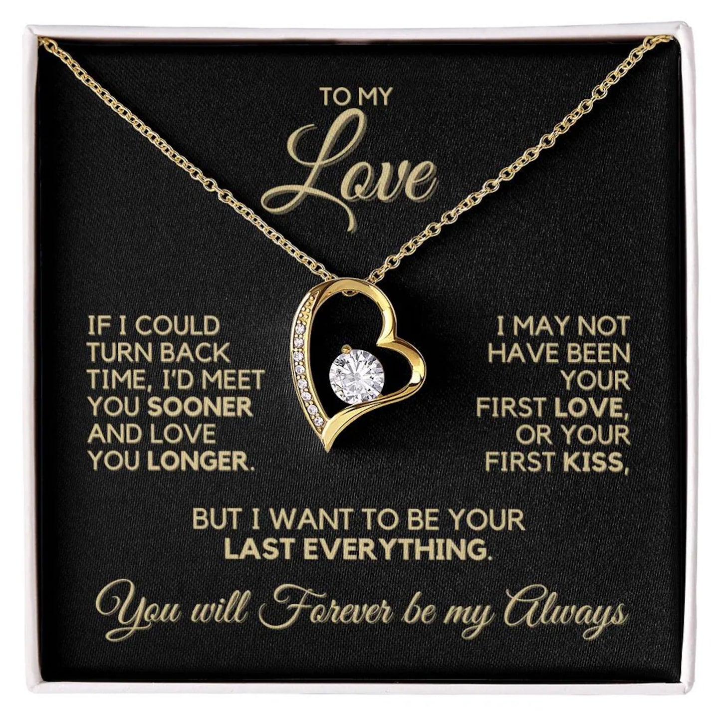 TO MY WIFE - GIFT FROM HUSBAND - Forever Love Necklace