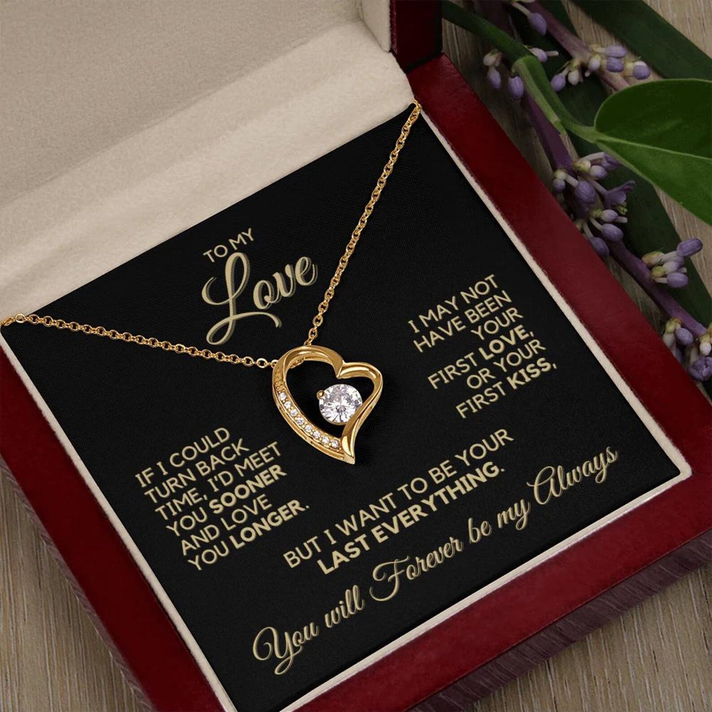 TO MY WIFE - GIFT FROM HUSBAND - Forever Love Necklace