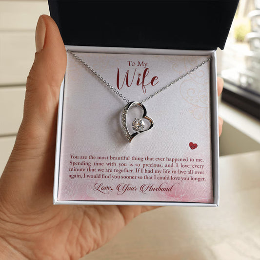 TO MY WIFE - GIFT FROM HUSBAND - Forever Love Necklace