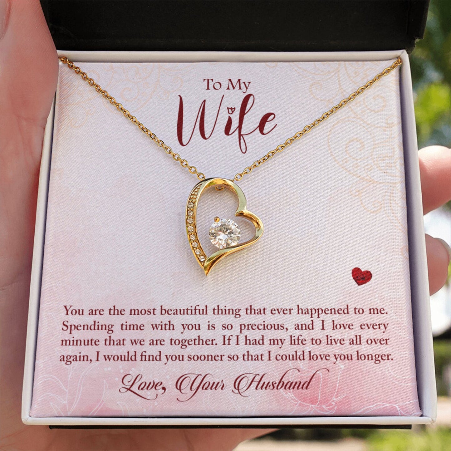 TO MY WIFE - GIFT FROM HUSBAND - Forever Love Necklace