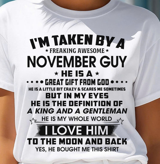 NOVEMBER - HE IS THE DEFINITION OF A KING AND A GENTLEMAN I LOVE HIM TO THE MOON AND BACK - FROM HUSBAND - NINA11 (SKU2605-95-11)