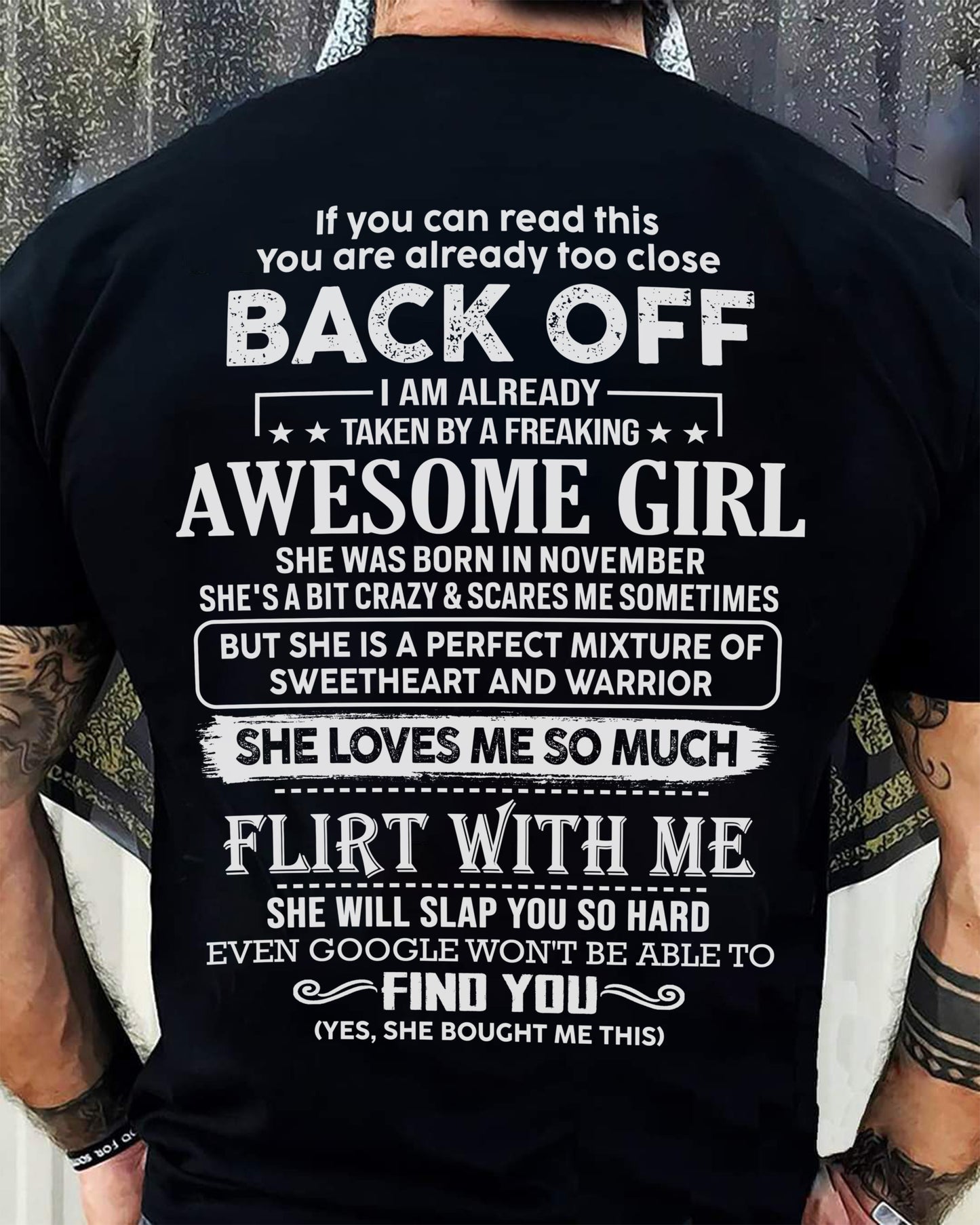 November – Awesome Girlfriend Born In November – Special gift for your Boyfriend – From Wife NINA11 (SKU06-25-11)
