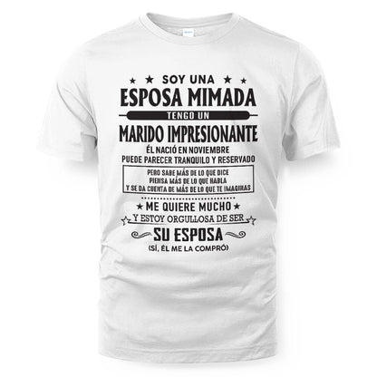 Noviembre – Esposo increíble nacido en noviembre – Regalo especial para tu esposa – NINA11 (SKU03-11-11)