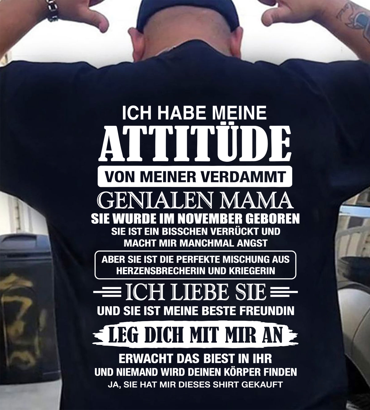 NOVEMBER - ICH HABE MEINE ATTITÜDE VON MEINER VERDAMMT GENIALEN MAMA – Das perfekte Geschenk für deinen Sohn und deine Tochter - NINA11 (SKU2610-112-11)