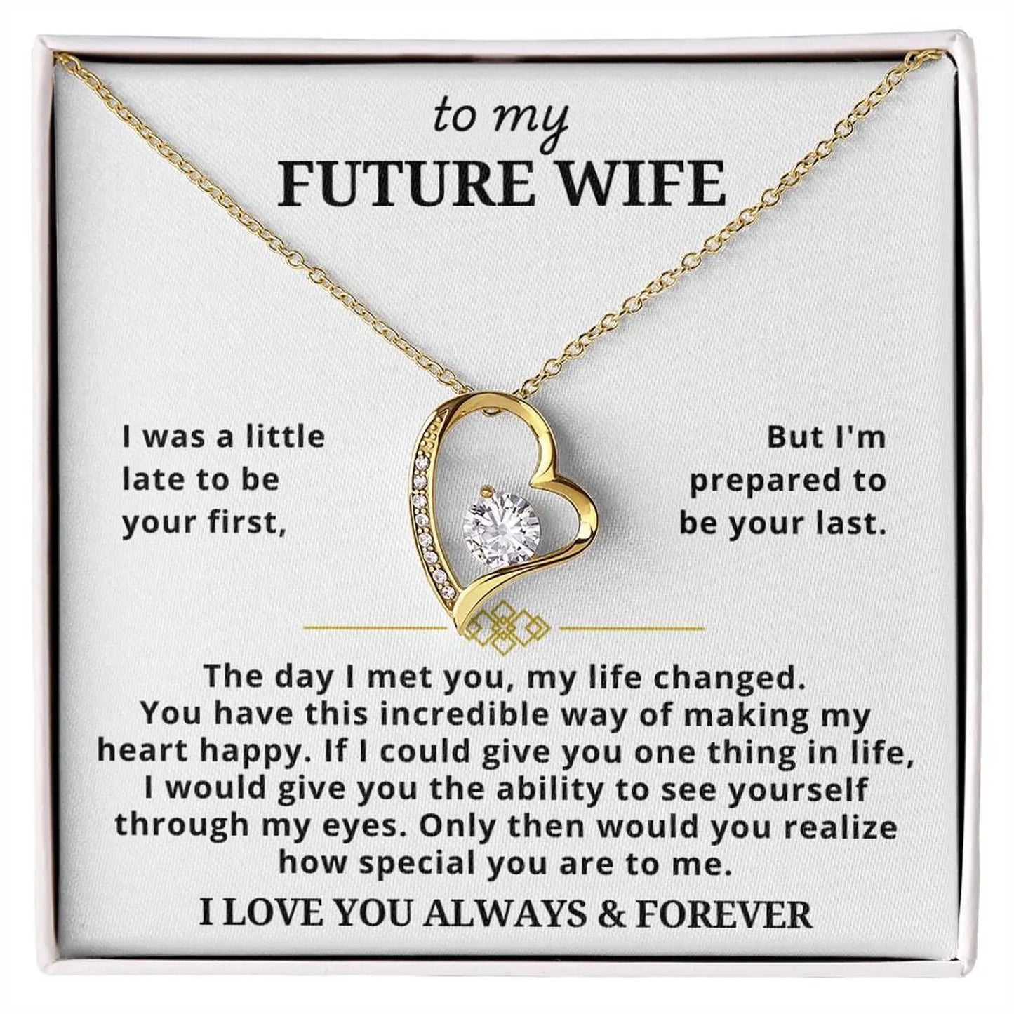 TO MY WIFE - GIFT FROM HUSBAND - Forever Love Necklace